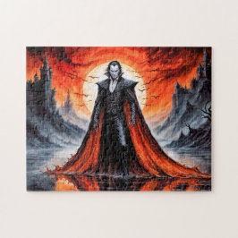 Vampire in Red Moonlight Pussel