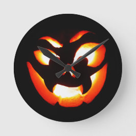 Vampire Jack-O-Lantern Rund Klocka
