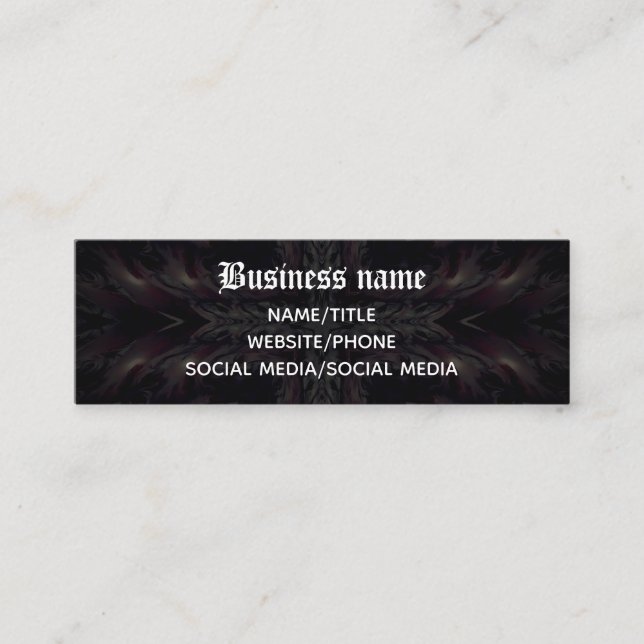 Vampire kaleidoscope Gothic medieval Mini Visitkort (Framsida)