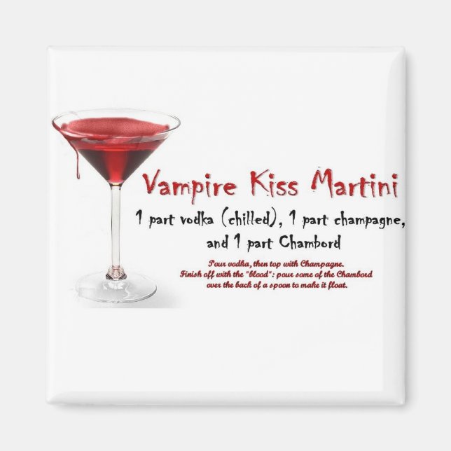 Vampire Kiss Martini Drink Recipe Magnet (Framsidan)