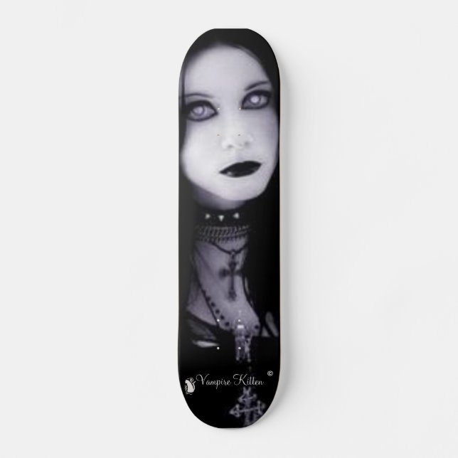 Vampire Kitten - Goth Tjej Skateboard Bräda 20,5 Cm (Framsida)