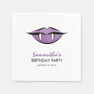 Vampire Läppar Goth Birthday Pappra Napkins Pappersservett