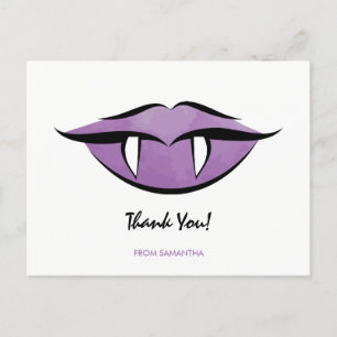 Vampire Läppar Goth Halloween Birthday Postcard Vykort