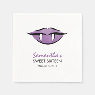 Vampire Läppar Goth Sweet sixteen Pappra Napkins Pappersservett