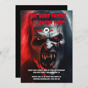 Vampire man vuxnas halloween-odöda inbjudningar