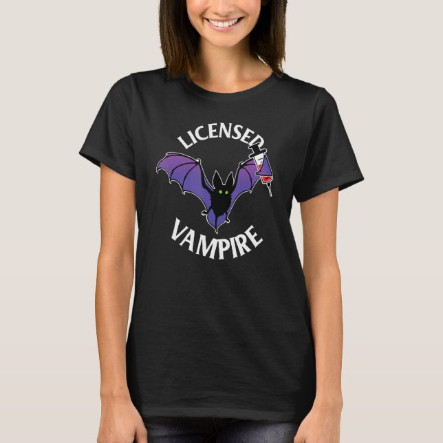 Vampire   Phlebotomy Phlebotomist Technician Nurse T Shirt (Framsida)