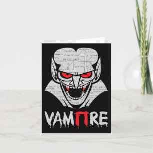 Vampire Pi Halloween Costume Funny Math Science Te Kort
