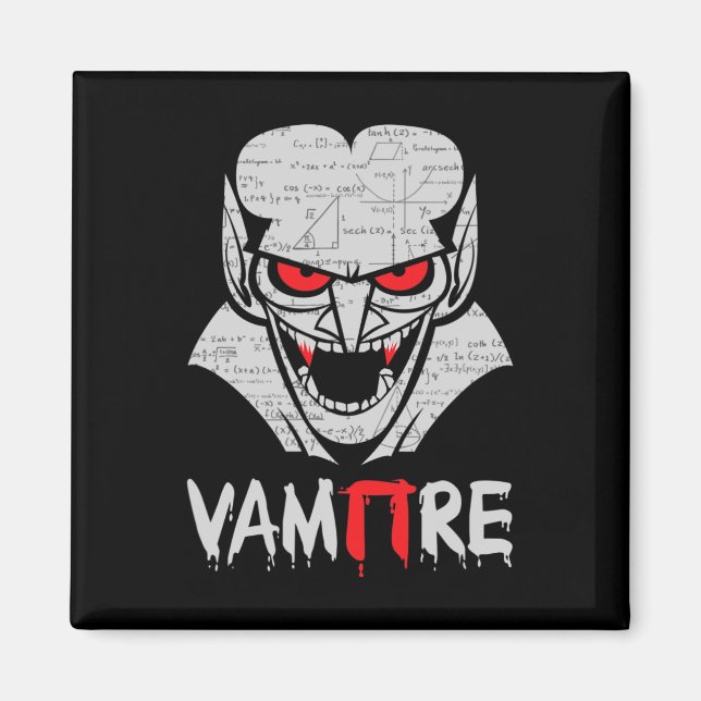 Vampire Pi Halloween Costume Funny Math Science Te Magnet (Framsidan)