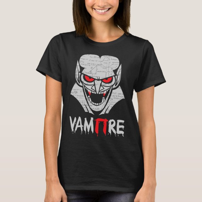 Vampire Pi Halloween Costume Funny Math Science Te T Shirt (Framsida)