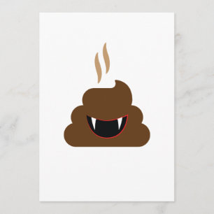 Vampire Poop Emoji Funny Halloween Kort