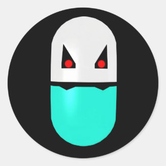 Vampire Prozac Parody Pill Sticker 001 Runt Klistermärke