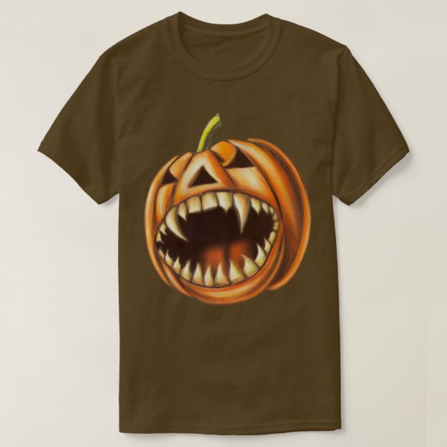 Vampire Pumpkin JackOLantern T Shirt (Design framsida)