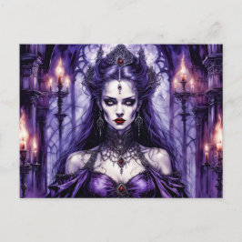 Vampire Queen in Gothic Castle Vykort