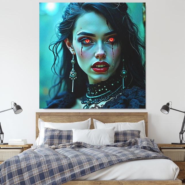 Vampire Queen: Mörk Allure Konst Canvastryck (Insitu (sovrum))