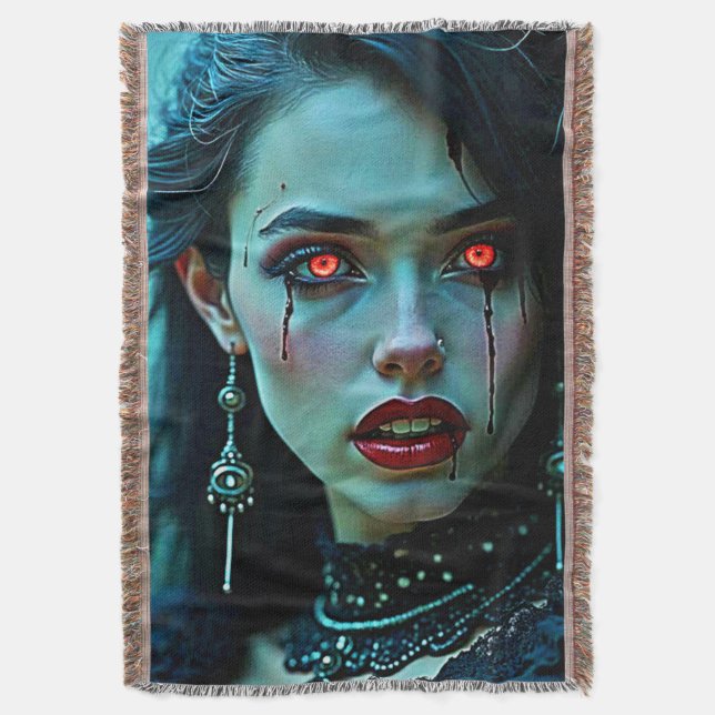 Vampire Queen: Mörk Allure Konst Filt (Framsidan Vertikal)