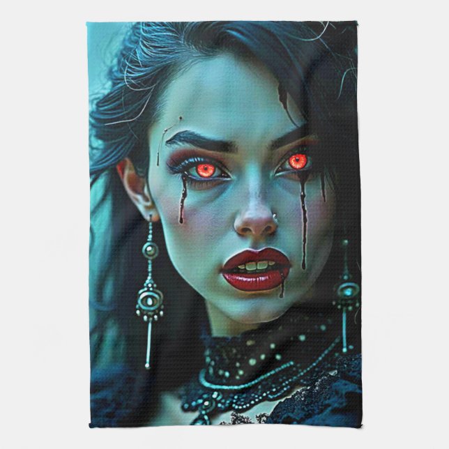Vampire Queen: Mörk Allure Konst Kökshandduk (Vertikal)