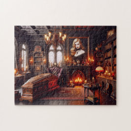 Vampire Queen's Bibliotek Gothic Dam Pussel
