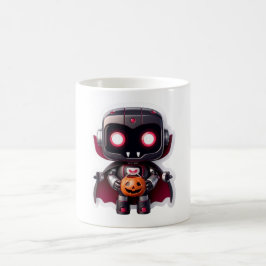 Vampire Robot Halloween Mugg Cute Spooky Tech