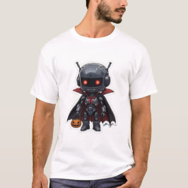Vampire Robot Halloween T-Shirt Cute Sci-Fi