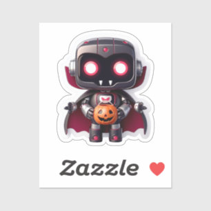 Vampire Robot Halloween Vinyl Sticker Spooky & cut Klistermärken
