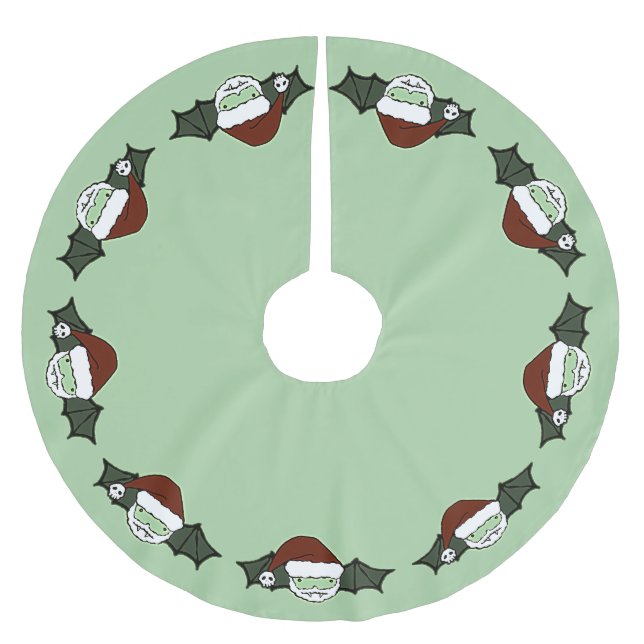 Vampire Santa Fladdermus Julgransmatta Borstad Polyester (Framsidan)