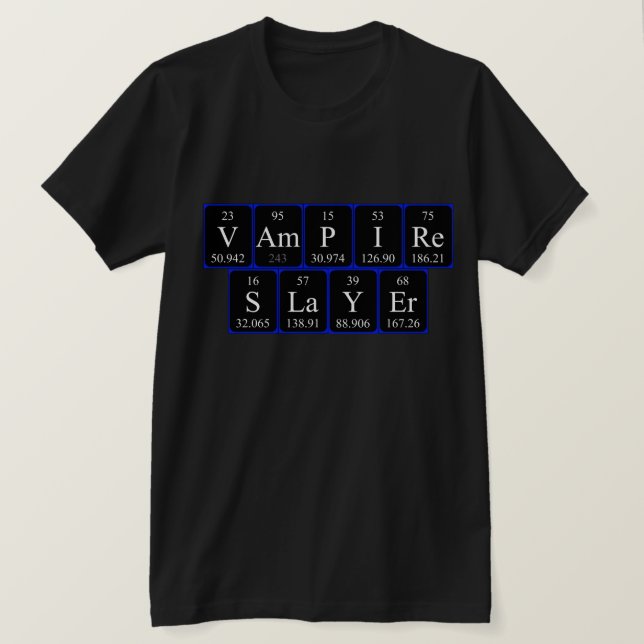 Vampire Sayer-bord-frasskjorta T-shirt (Design framsida)