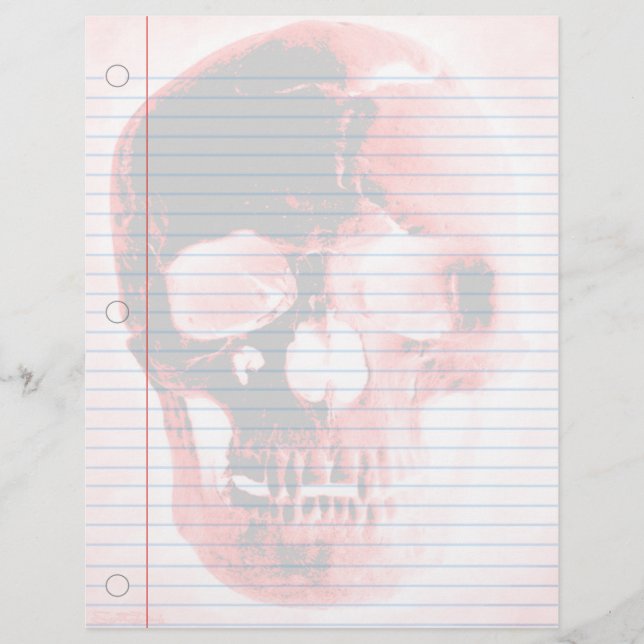 Vampire Skull Goth Notebook Papper (Framsida)