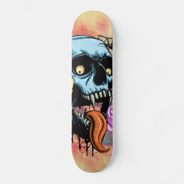 Vampire Skull Mini Skateboard Bräda 18,5 Cm (Framsida)