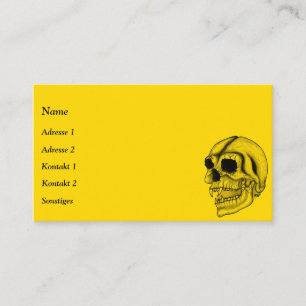 Vampire Skull, svart och gult design Visitkort