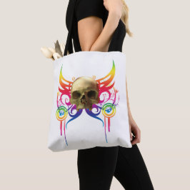 Vampire Skull Tote Bag Tygkasse