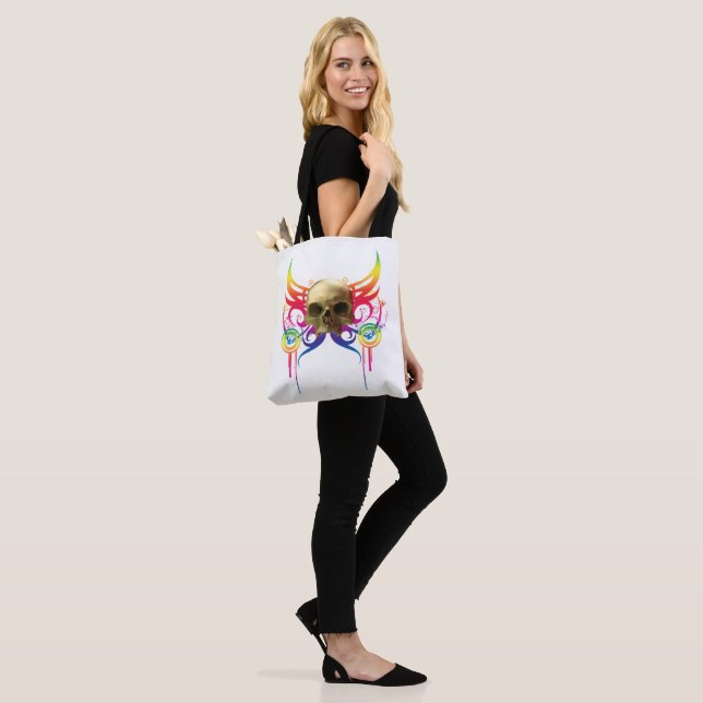 Vampire Skull Tote Bag Tygkasse (På modell)