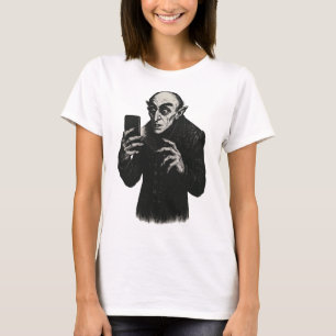 Vampire Smartphone Nosferatu Selfie Count Orlok Ha T Shirt