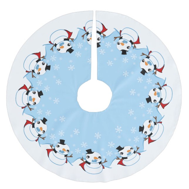 Vampire Snögubbe Julgransmatta Borstad Polyester (Framsidan)