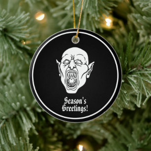 Vampire Spooky Dracula Julgransprydnad Keramik