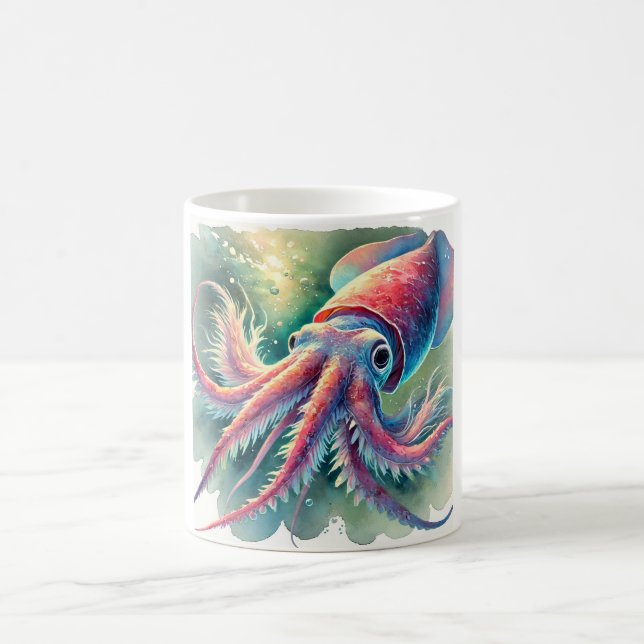 vampire squid 171024AREF124 - Watercolor Kaffemugg (Center)
