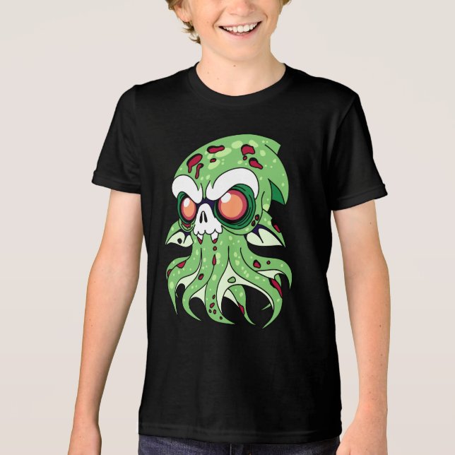 Vampire Squid Zombie T Shirt (Framsida)