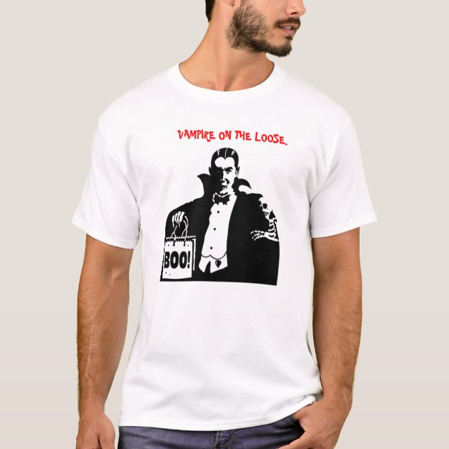 Vampire Suck My Blood Halloween Tee (Framsida)