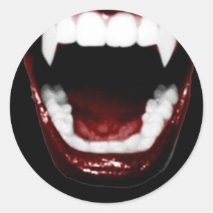 ’Vampire Teeth’ Runt Klistermärke
