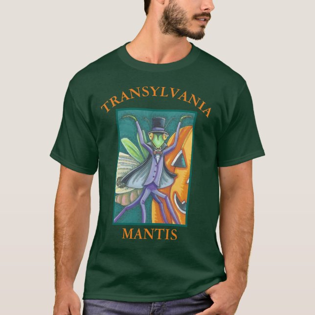 VAMPIRE TRANSYLVANIA MANTIS HALLOWEEN T-SHIRT (Framsida)