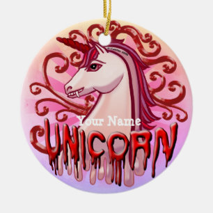 Vampire Unicorn Julgransprydnad Keramik