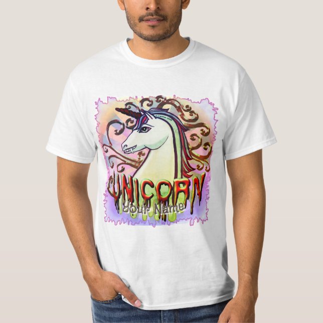 Vampire Unicorn T Shirt (Framsida)