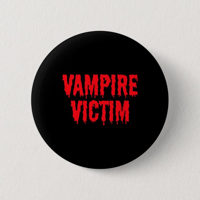 Vampire Victim Halloween Costume Lazy Disguise Knapp (Framsida)