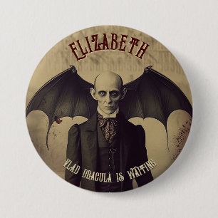 Vampire Vintage Dracula Halloween Knapp