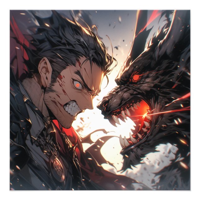 Vampire Vs Werevarv Fototryck (Framsidan)