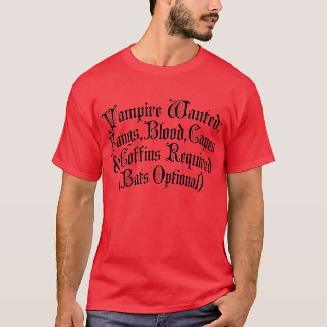 Vampire Wanted T-shirt (Framsida)