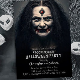Vampire Witch Halloween fest Inbjudningar