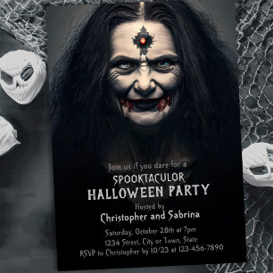 Vampire Witch Halloween fest Inbjudningar