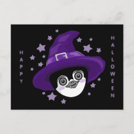 Vampire Witch Penguin Halloween Helg Vykort