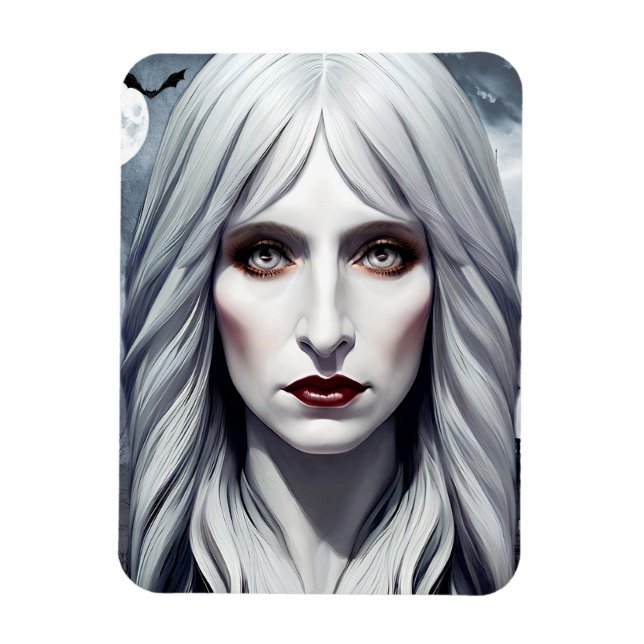 Vampire Witch Woman Fantasy Mörk art Magnet (Vertikal)