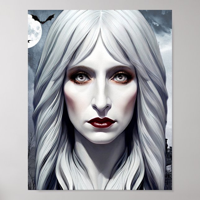 Vampire Witch Woman Fantasy Mörk art Poster (Framsidan)